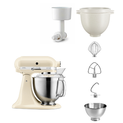 KitchenAid 4,8 L 5KSM185 Artisan Küchenmaschine Breadlover Messerschmidt Getreidemühlenvorsatz, Brotbackschüssel