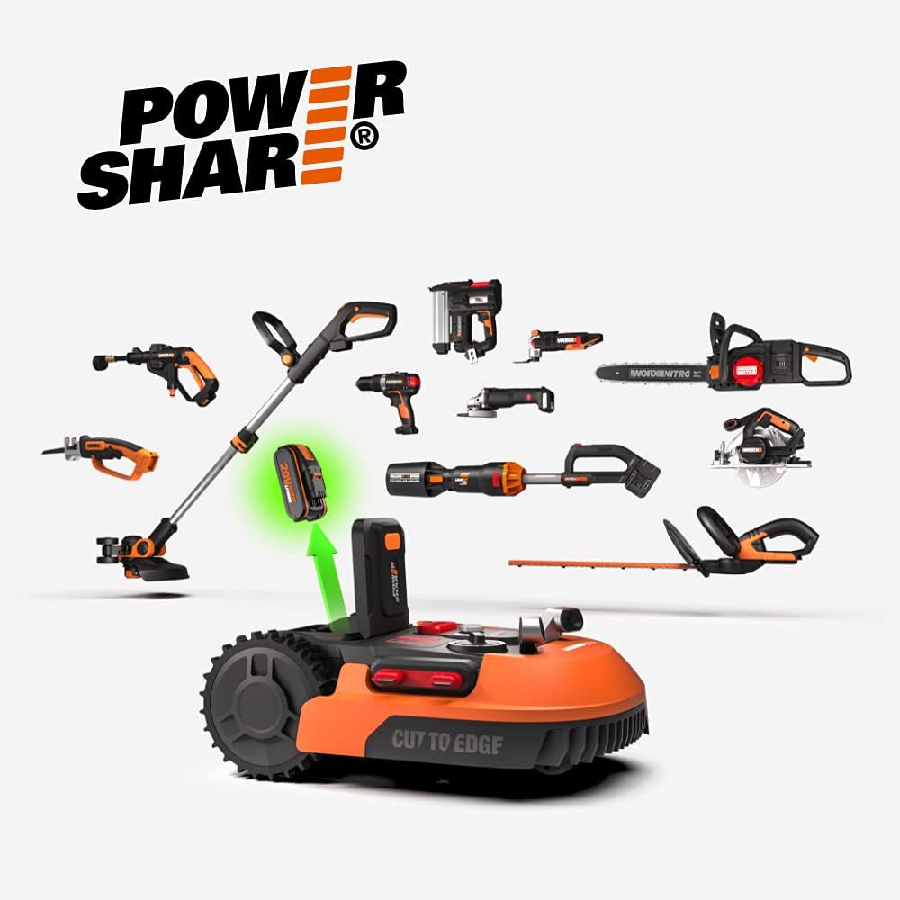 WORX M WR141E Mähroboter 500 m² für kleine Gärten, Akku & Selbstfahrend