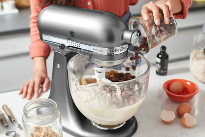 KitchenAid 4,8 L 5KSM175 Artisan Küchenmaschine Steellover mit Edelstahl-Werkzeugen