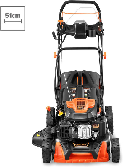 FUXTEC FX-RM5196eSPRO 4in1 Benzinmäher, E-Start & Antrieb, 51 cm Schnitt