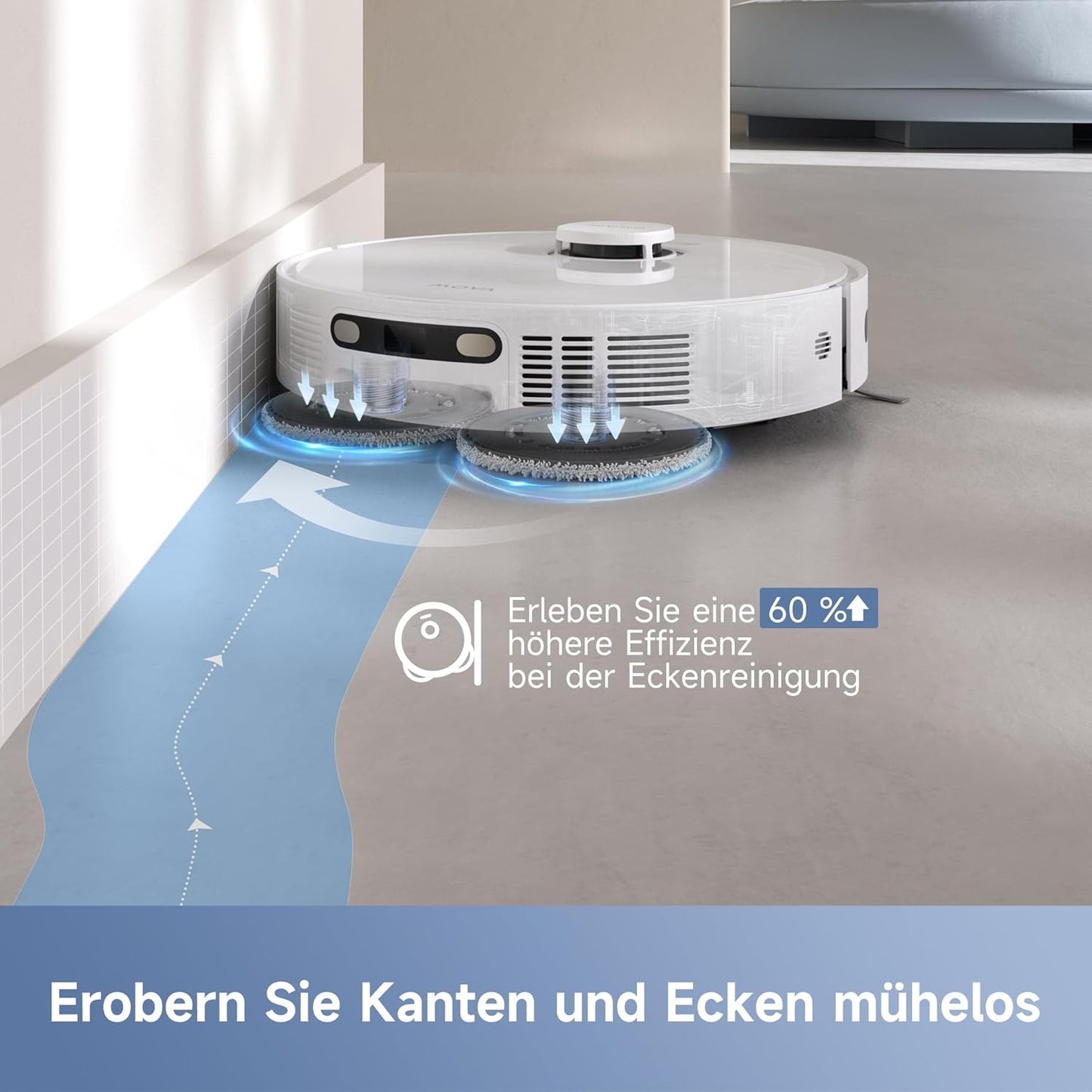 Mova E30 Ultra, 7.000Pa, Selbstreinigung, 10,5 mm Hebemopp, Teppicherkennung