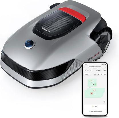 DREAME Intelligenter Mähroboter A1 Pro, Drahtloser Umfang Mähroboter, 2000m², App-Steuerung, OmniSense™ Technologie, Intuitive Zonenverwaltung, Intelligente Hindernisvermeidung, Offroad-Reifen