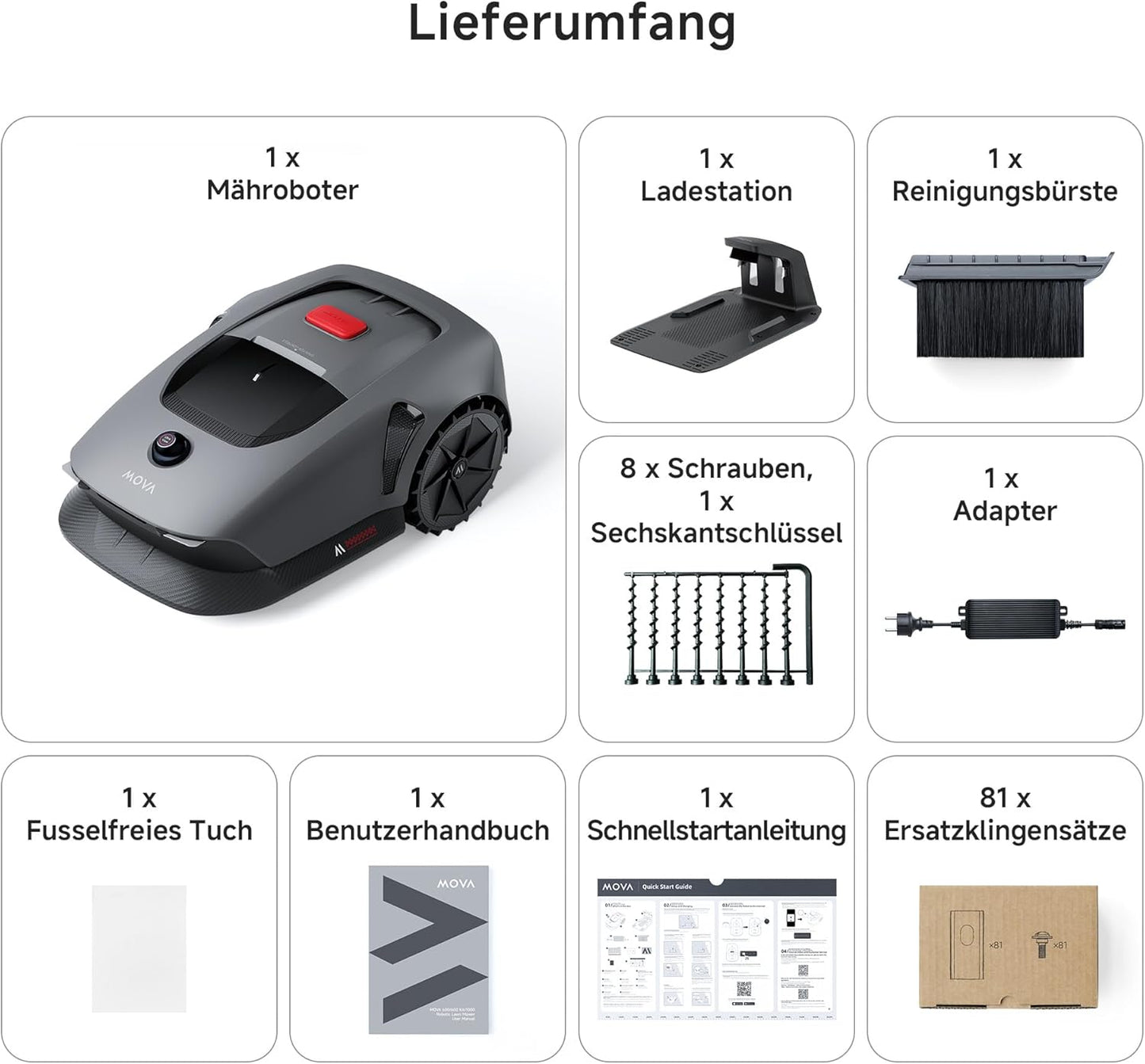 MOVA 600 Mähroboter 600 m², 3D-LiDAR & App-Steuerung