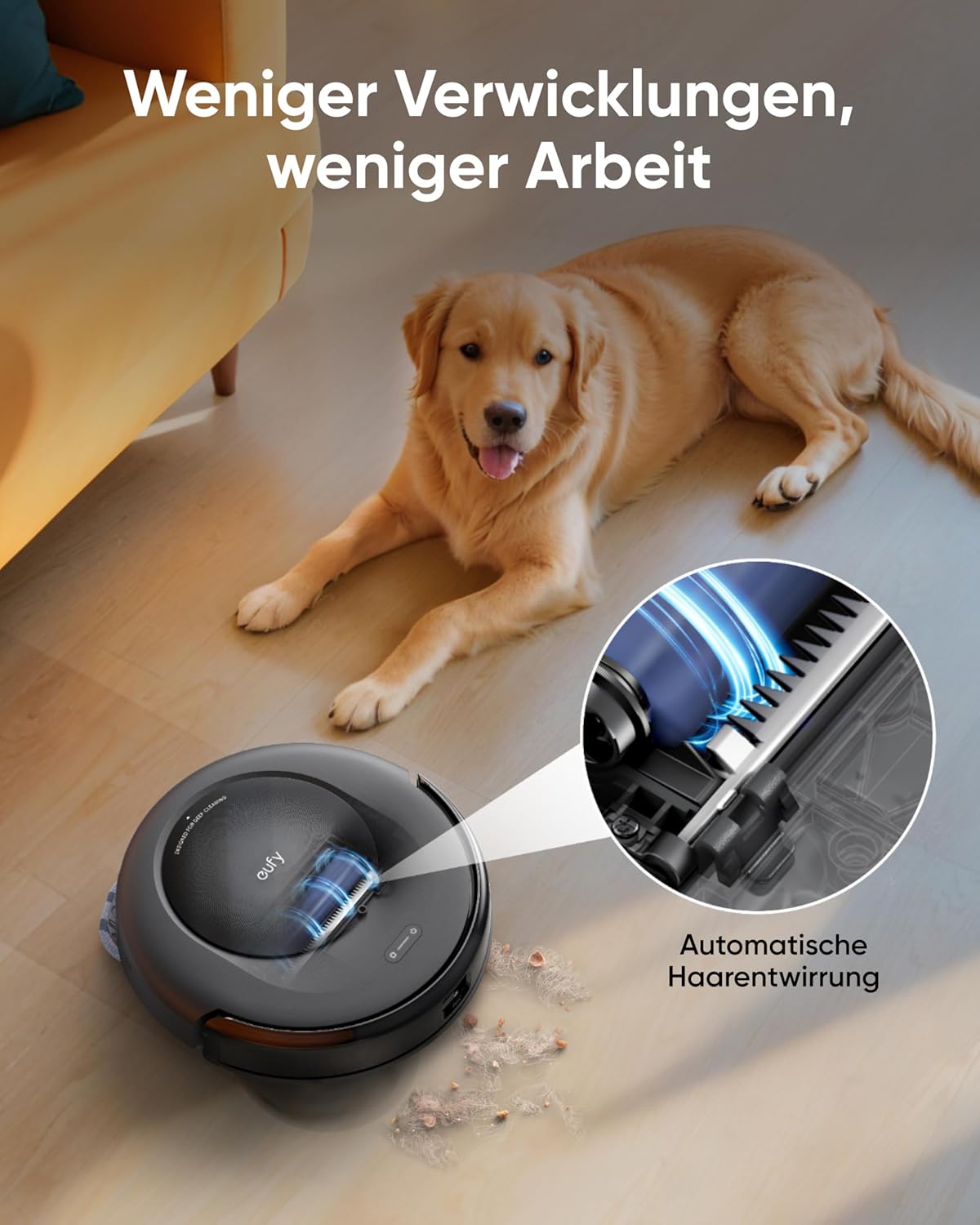 Eufy Omni C20, 7.000Pa, All-in-One-Station, Auto-Entleerung & -Reinigung, 8,5 cm, mit Wischfunktion