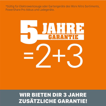 WORX WG749E Akku-Rasenmäher 40V, 46 cm, Radantrieb & Akku-Set