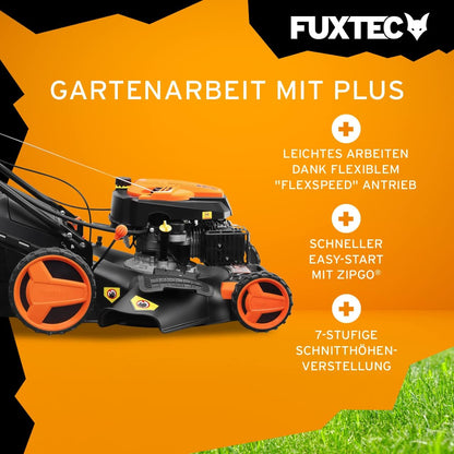 FUXTEC FX-RM5196eSPRO 4in1 Benzinmäher, E-Start & Antrieb, 51 cm Schnitt