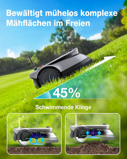 ECOVACS GOAT G1-800 Mähroboter 800 m², ohne Kabel, GPS & Hindernisvermeidung
