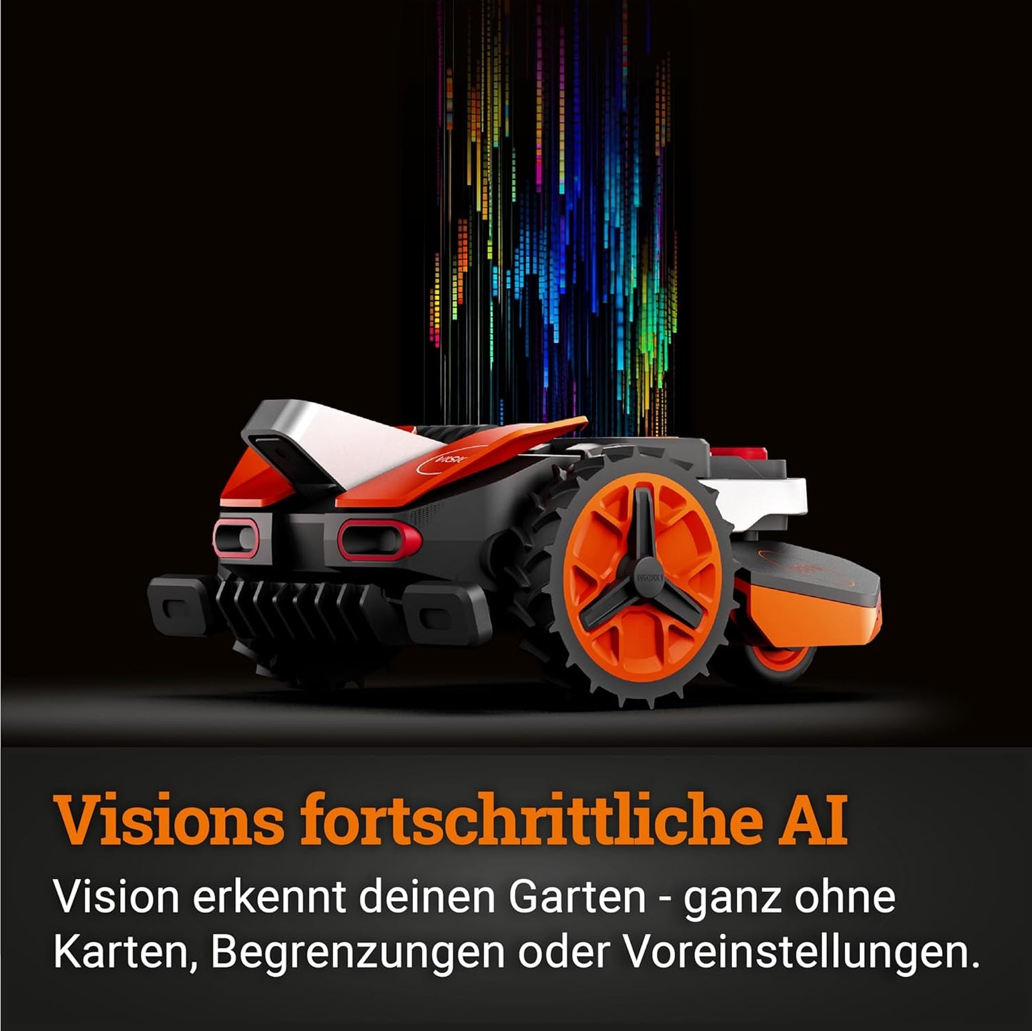 WORX Vision L1600 Mähroboter 1600 m² ohne Kabel, KI & Igelschutz