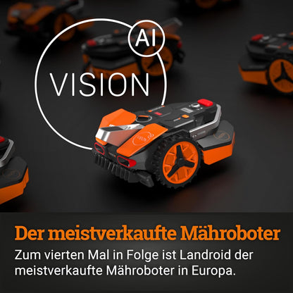 WORX Vision S250 Mähroboter 250 m² ohne Kabel, KI & Igelschutz