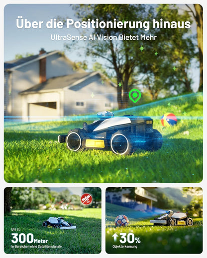 MAMMOTION LUBA mini AWD 1500 Mähroboter 1500 m², NetRTK+Vision, ohne Kabel, 80 % Steigung