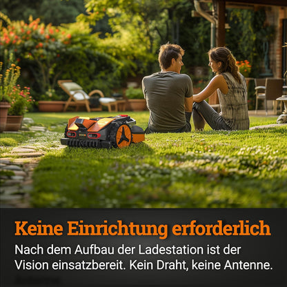 WORX Vision L1600 Mähroboter 1600 m² ohne Kabel, KI & Igelschutz