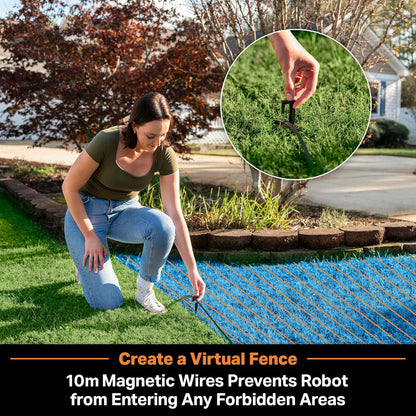 LawnMaster VBRM18AMID4R Mähroboter 800 m², ohne Kabel, WiFi & App