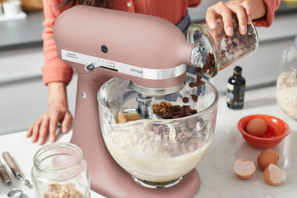 KitchenAid 4,8 L 5KSM185 Artisan Küchenmaschine Allrounderset Fleischwolf+Spritzgebäck+Gemüseschneider