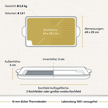 Grillplatte 49x29 cm