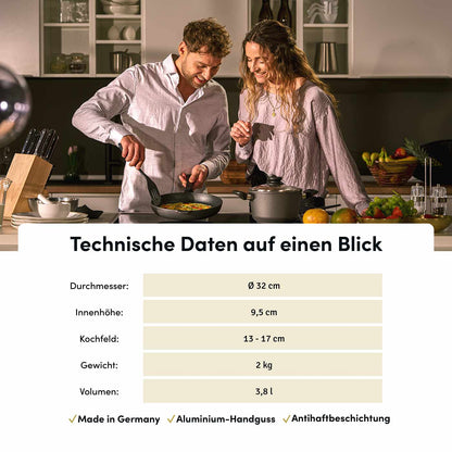 Wok Ø 32 cm I Deckel optional