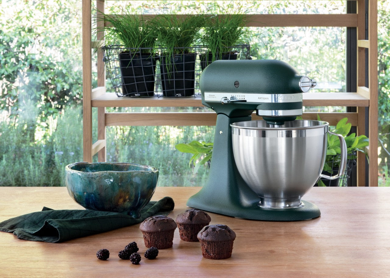 KitchenAid 4,8 L 5KSM185 Artisan Küchenmaschine Beginnerset Artisan Gemüseschneider+Flexirührer