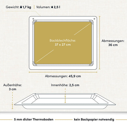 Backplatte 459x360 mm, handgegossen