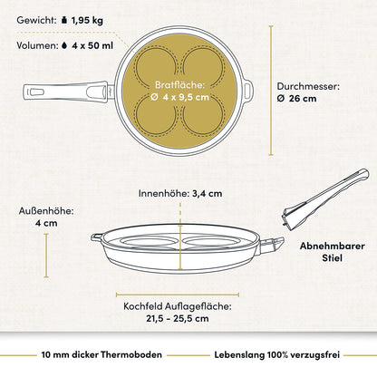 Muldenpfanne Ø 26 I Deckel optional