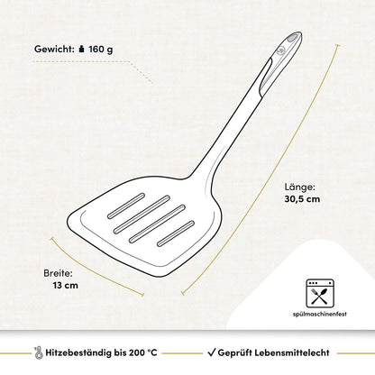 Pfannenwender XXL mit robustem Edelstahlkern